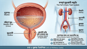 Detailed diagram of the human urinary tract system