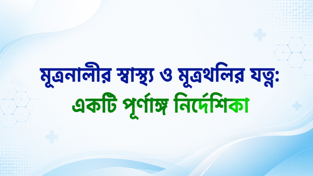 মূত্রনালীর স্বাস্থ্য ও মূত্রথলির যত্ন একটি পূর্ণাঙ্গ নির্দেশিকা - Royal Multispecialty Hospital - RMSH